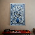 thumbnail image 4 of 60*90cm(24*36inch) Blue and White Floral Vase Inspired Canvas Wall Art with Ornate Border Framed Canvas Art Print, 4 of 8