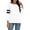 White, variant on 3/4 Sleeve Tops for Women Horkkom Plus Size Casual Crew Neck Color Block Shirts Loose Pullover Blouses, Gifts for Women