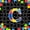 Colorful C, variant on Catabedysis Black Puzzle Print Zipper Twin Comforter Sets with Fitted Sheet and 2 Pillowcases,Initial U Pattern Zipper Bedding Set For Girls,Black Reversible,4-Piece