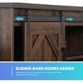 thumbnail image 4 of Wampat Sliding Barn Door TV Stand for 70 Inch Flat Screen, Media Console Table Storage Cabinet in Rustic Gray Wash, Entertainment Center for Living Room, 59 Inch, 4 of 7