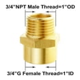 thumbnail image 2 of 3/4" Threaded Brass Float Valve with Pipe Connector for Water Tank Automatic Level Control, 2 of 5