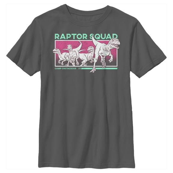 Boy's Jurassic World: Camp Cretaceous Raptor Squad Frame  Graphic Tee Charcoal X Large