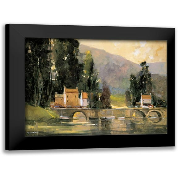 Goerschner, Ted 14x12 Black Modern Framed Museum Art Print Titled - Bridge in the Cottswalds