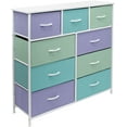thumbnail image 3 of Sorbus Kids Bedroom Dresser - Chest of 9 Drawers with Steel Frame, Wood Top, and Pastel Fabric Bins, 3 of 7