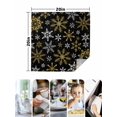 thumbnail image 4 of Snowflake Christmas Cloth Napkins Set of 6 Reusable Dinner Napkins, Winter Xmas Snow Simple Black Cocktail Napkin Washable Table Napkins for Wedding/Holiday Party/Baby Shower 20"x20", 4 of 7