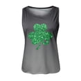 thumbnail image 3 of Wangmeiwg St Patricks Day Shirt Women Women's Tanks & Casual Sleeveless Print Tank Tops for Summer Beachwear Basic Loose Fit Vest T-Shirt Grey XXL, 3 of 3