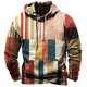 thumbnail image 3 of Sudadera con capucha de otoño para hombre, con estampado 3D a cuadros, a rayas, estilo retro, sudadera de moda urbana, sudadera popular de gran tamaño, ropa para hombre, 3 of 5