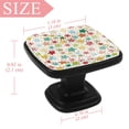 thumbnail image 4 of 4 Pcs Square Cabinet Handle Cupboard Knob Drawer Pulls Handle Colorful Stars Drawer Knobs with Screws Furniture Decoration, 4 of 7