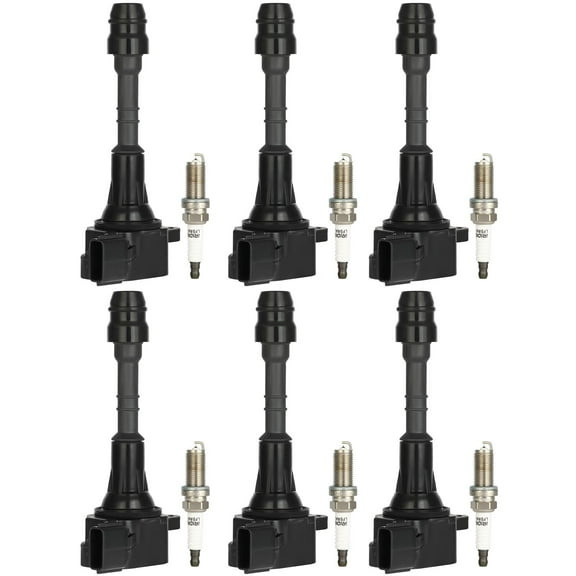 ECCPP UF349 6 ignition coils with 6 iridium Spark Plugs 2002-2012 for Nissan for Infiniti for Maxima for Murano for Pathfinder for Quest for Altima Q4 350z FX35 G35 ‎UF-349 5C1403