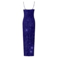 thumbnail image 5 of WEAIXIMIUNG Carnaval Femme Décolleté Profond Paillettes Portefeuille Froncé Sans Manches Robe de Soirée de Boîte de Nuit, 5 of 5