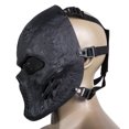 thumbnail image 2 of Máscara de calavera Airsoft Paintball Protección facial completa Suministros para exteriores Negro JShteea El nuevo, 2 of 6