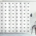 thumbnail image 1 of Ambesonne Modern Shower Curtain, Crowns Dots, 69"Wx75"L, Black White, 1 of 3