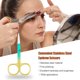 thumbnail image 4 of Tijeras para cejas Qarigey de acero inoxidable colorido, 4 of 6