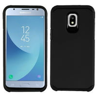 Samsung Galaxy J3 2018, J337, J3 V 3rd Gen, J3 Star, J3 Achieve, Express Prime 3 Phone Case Shockproof Hybrid Rubber Rugged Case Cover Slim Black