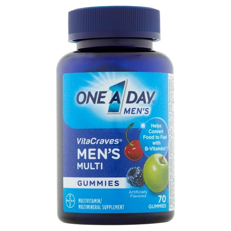 One A Day hommes VitaCraves gélifiés hommes multivitamines / Supplément Multiminéraux, 70 count