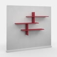 thumbnail image 5 of Ada Home Decor Furniture 48.5" 3 Tier Burgundy Webster Modern Wall Shelf, 5 of 7