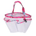 thumbnail image 2 of Mesh Tote Bag, Toiletry Storage Bag Wear Resistant Multiple Pockets PVC Material Large Capacity With Buckle For Beach Swimming For Travel Outside White, 2 of 8