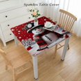 thumbnail image 2 of nygtbtfer Christmas Tablecloth , Red Washable Table Cover for Party Picnic Dinner Decor, 2 of 7