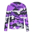 thumbnail image 5 of KeShDi Tshirts Shirts for Men Winter Shirts Fashionable Men'sPprinted Long Sleeved Round Neck Casual and Comfortable Purple 2X, 5 of 5