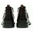 thumbnail image 5 of Santimon Coffee Dress Boots for Men Side Zipper Crocodile Grain Ankle Classic Formal Business Casual Boots US 5.5, 5 of 8