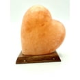 thumbnail image 3 of Himalayan Handcrafted Pink Heart Shaped Salt Lamp, Amber Glow, Unique Gift Idea by Apex Global, 3 of 5