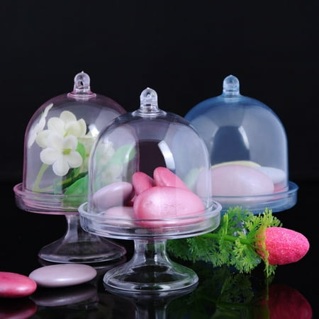 

Decor Store 12Pcs/Set Transparent Cake Stand Wedding Party Candy Dessert Display Box Tray
