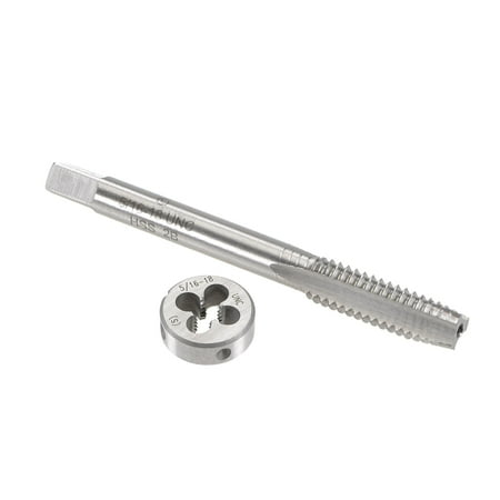 

5/16 -18 UNC Tap and Die Set HSS Machine Thread Tap with Round Threading Die Right Hand