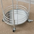 thumbnail image 5 of FirsTime & Co. Silver Joliet Mirrored Bar Cart, Glam, Metal, 16 x 16 x 33.5 in, 5 of 6