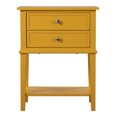 thumbnail image 3 of Glory Furniture Newton Contemporary Wood Side Table Nightstand, Yellow, 3 of 7