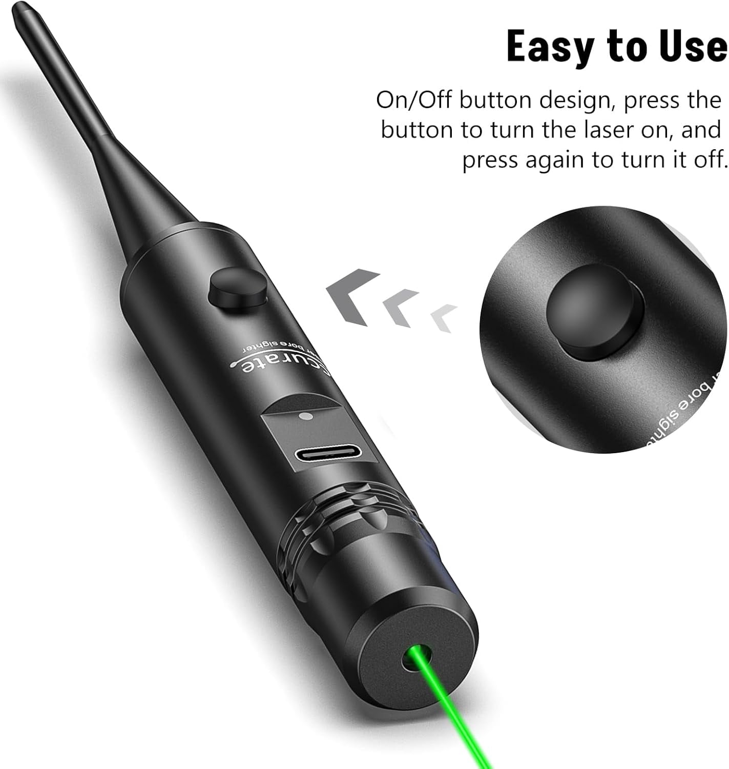 MidTen Rechargeable Bore Sighter Kit with 32 Adapters