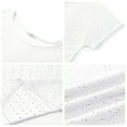 thumbnail image 6 of UVN T Shirts for Women Summer Short Sleeve Eyelet Tops Dressy Casual Crewneck Blouses, 6 of 9