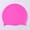 Hot Pink, variant on Unisex Silicone Swim Cap for Men and Women Streamlined Waterproof Bathing Hat for Long and Short Hair Pool and Open Water Swimming Gear