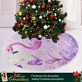 thumbnail image 3 of Ryvnso Christmas Tree Skirt Butterfly Glitter Flamingo Xmas Tree Skirts Ornament Home Decorations 35.4", 3 of 6