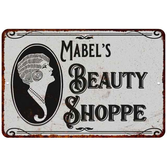 Mabel's Beauty Shoppe Chic Sign Vintage Decor 8x12 Metal Sign 108120021259