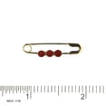 thumbnail image 2 of 18K Solid Yellow Gold Coral beads Safety Pin 1 inch, 2 of 3