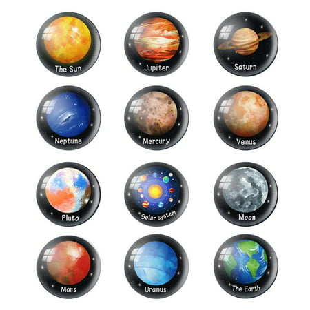 

Fovolat Planet Fridge Magnets 3D Cute 8 Planets Fridge Sticker Magnets 12 sets Refrigerator Stickers Magnet for Home Office Kitchen Blackboard forceful