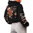 thumbnail image 6 of Wang6 Christmas Hoodies for Women Plus Size Funny Back Merry Christmas Letter Print Hooded Sweatshirts Long Sleeve V Neck Xmas Holiday Party Graphic Pullovers Tops with Pocket X_Black M, 6 of 8