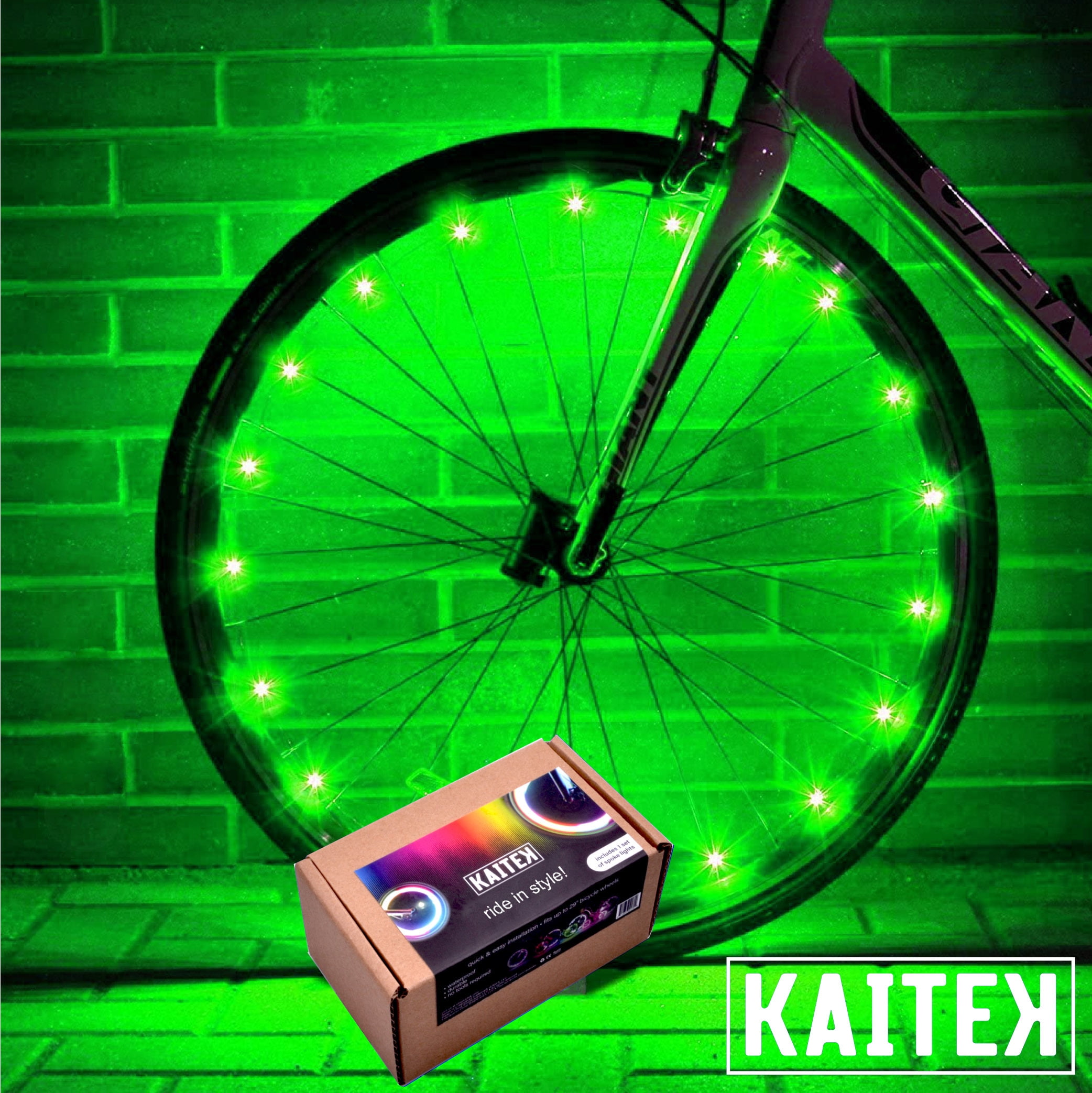 Hysagtek 1 pair Bike Wheel Spoke Lights Bicycle Wire Tyre Color Changing Bright LED Flash Light 