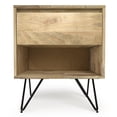 thumbnail image 3 of Simpli Home Hunter SOLID MANGO WOOD 20 inch Wide Modern Industrial Nightstand in Natural, 3 of 8