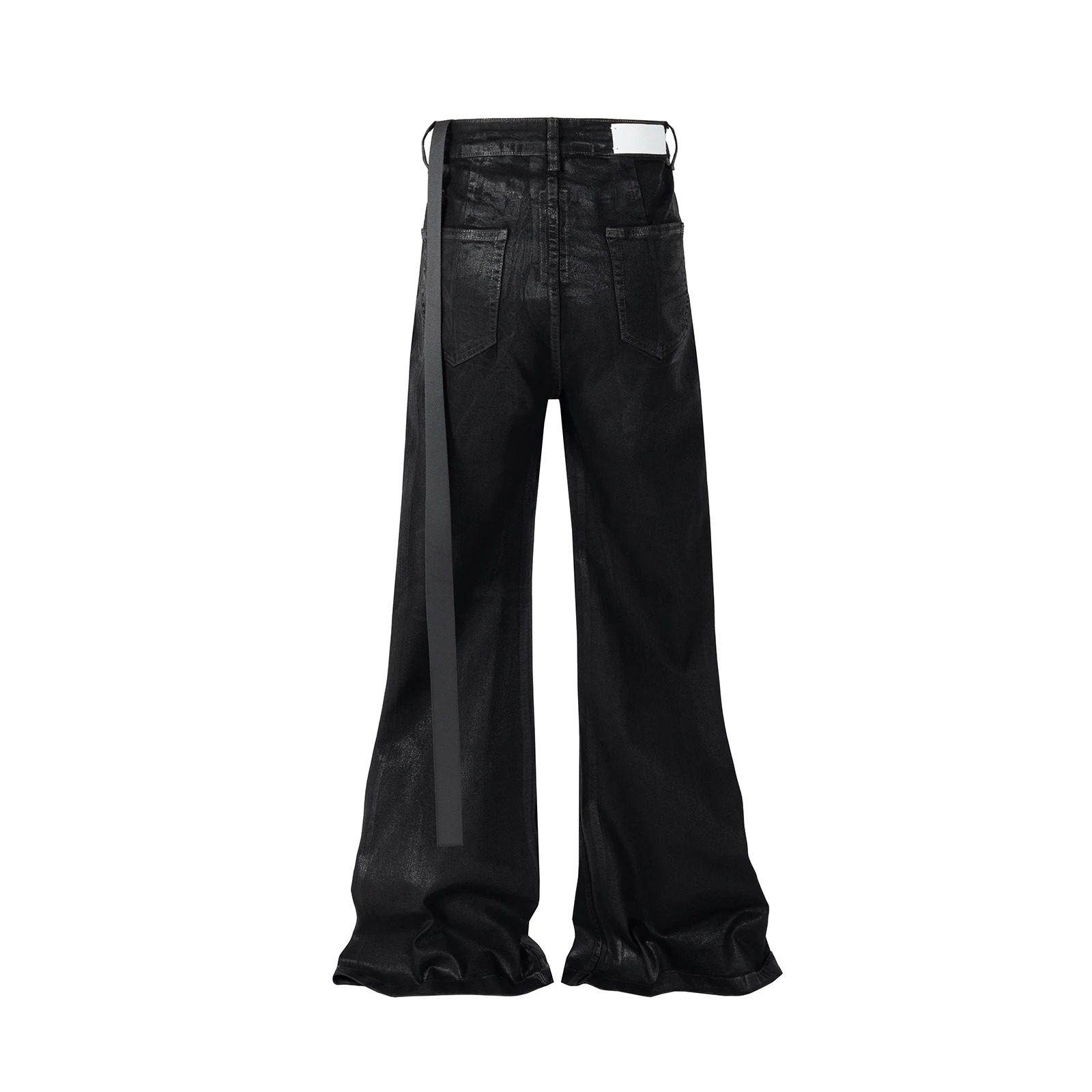 2025年 お歳暮・冬ギフト特集 Strecth Leather Wax Black Streetwear Jeans Hombre Ropa Men パンツ