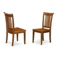 thumbnail image 2 of East West Furniture Milan 3-piece Wood Kitchen Table Set in Saddle Brown, 2 of 4