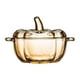thumbnail image 2 of Dulcero de cristal con tapa, cuenco con forma de calabaza, recipiente para aperitivos, decorativo con tapa Ámbar, 2 of 9