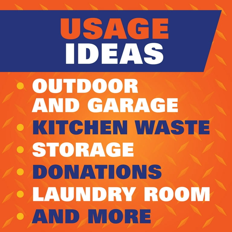 Hefty Strong Tie Garbage Trash Bags, Easy Flaps, Multipurpose