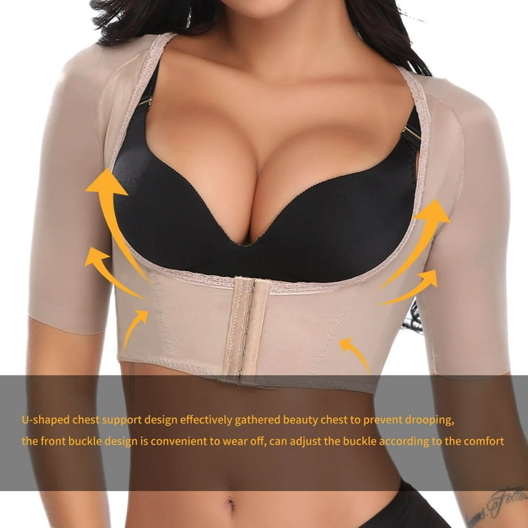 VASLANDA Upper Arm Shaper Post Surgical Slimmer Compression Sleeves  Humpback Posture Corrector Tops Shapewear for Women