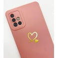 thumbnail image 3 of for Galaxy A51 4G Case(Not fit 5G),Cute Bling Side&Back Plated Love Heart with Anti-Fall Lens Camera Cover Protection Soft Shockproof Anti-Fingerprint Case for Samsung Galaxy A51 6.5" - Pink, 3 of 7