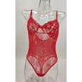 thumbnail image 1 of Lencería sexy con estampado hueco de encaje de Europa y Estados Unidos, color rojo rosa, 1 of 6