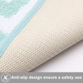 thumbnail image 4 of 2 Pieces Microfiber Chevron Non-Slip Soft Kitchen Mat Bath Rug Doormat Runner Carpet Set, 17"x48"+17"x24", Aqua, 4 of 7