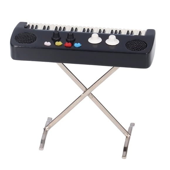 Modèle d'Orgue Électronique Miniature Format Mini 7 Cm/2,8 Po Matériau en Résine Naturelle Apparence Peinte Ornement Musical