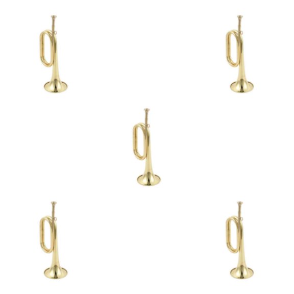 Billuyoard Casa adultos niños portátil Metal B Flat Bugle llamada batalla trompeta fiesta desfile marcha banda trompetas instrumento de viento Type2 NO2