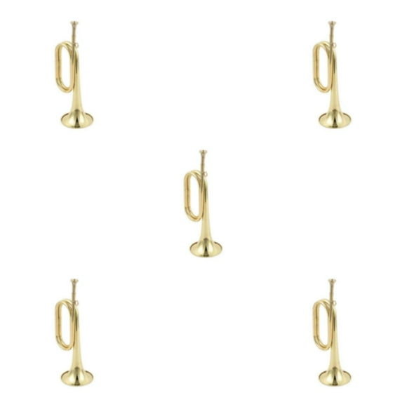 Billuyoard Casa adultos niños portátil Metal B Flat Bugle llamada batalla trompeta fiesta desfile marcha banda trompetas instrumento de viento Type2 NO2